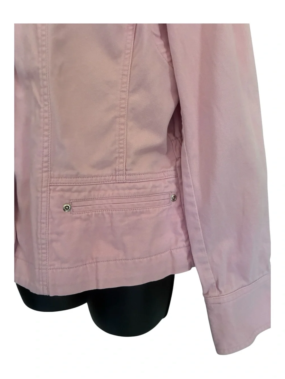 Vintage Y2K 90s Preppy Soft Girl Coastal Grandma Pink Button-Front Jacket Sz M